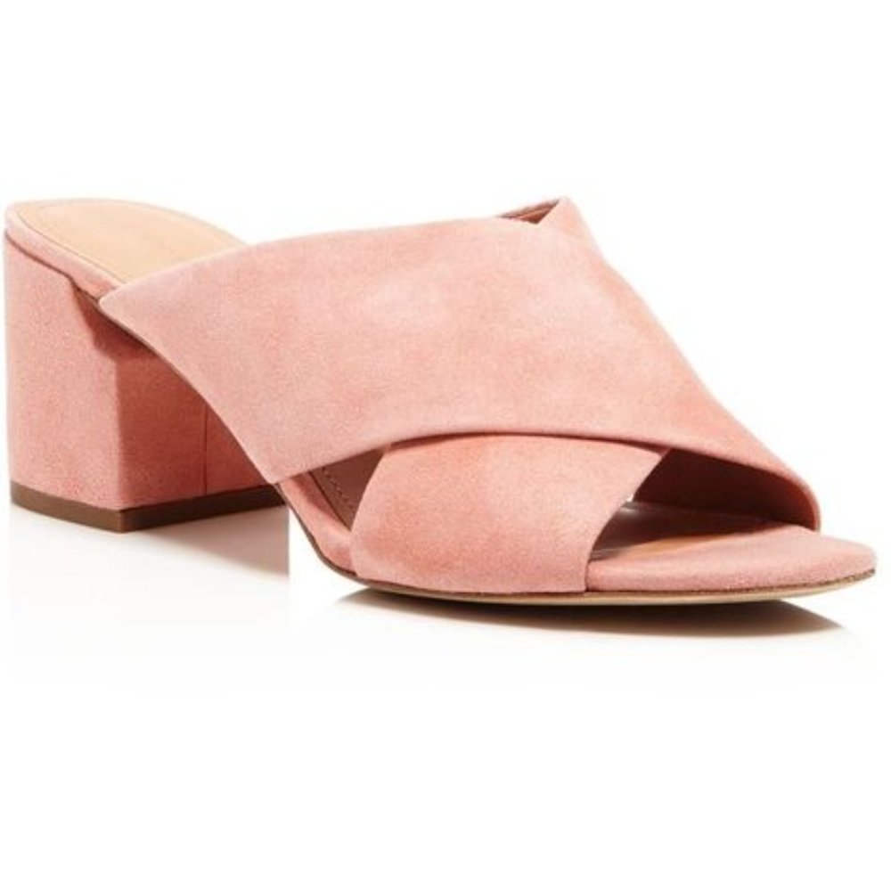 Sigerson Morrison Rhoda Crisscross Slide Sandal Peach Sz 7.5